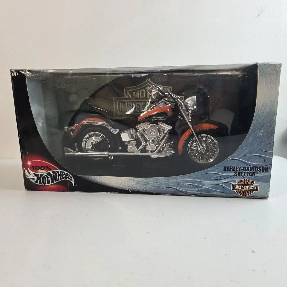 Hot Wheels 100% Harley-Davidson Softail 1:10 Scale Diecast Motorcycle – New